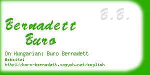 bernadett buro business card